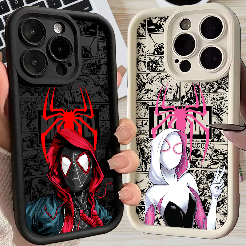 Phone Cases Iphone 16 Pro Max - เคสโทรศัพท์ลายสไปเดอร์แมน ไมลส์ โมราเลส เกวน มาร์เวล คอมิกส์