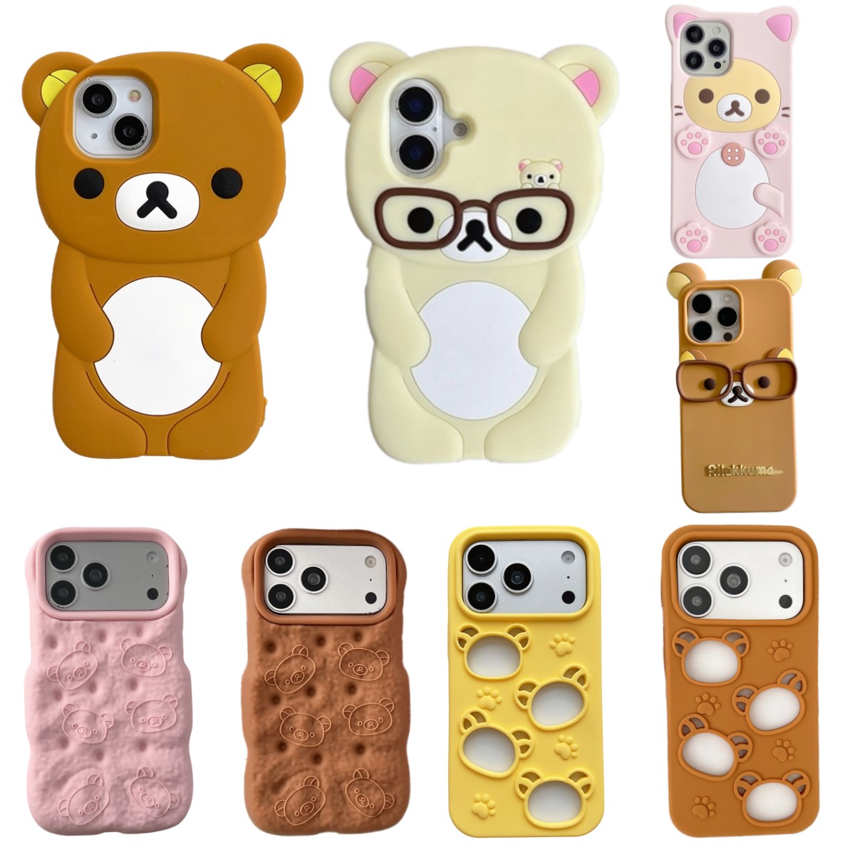 Phone Cases Iphone 16 Pro Max - เคสโทรศัพท์ลายการ์ตูนหมีเท็ดดี้ 3D น่ารักมาก สำหรับ iPhone 17