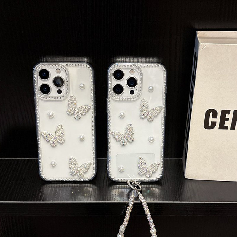 Phone Cases Loopy - ผีเสื้อมุกBlingเพชรใสสําหรับHonor Magic 7 6 5 Lite
