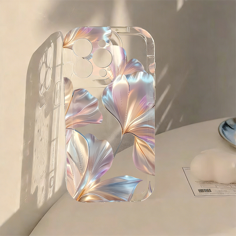 Phone Cases Xiaomi Redmi 12 - เคสโทรศัพท์ลายใบแปะก๊วยสีเมทัลลิกหลากสี สำหรับ Xiaomi Redmi Note 13