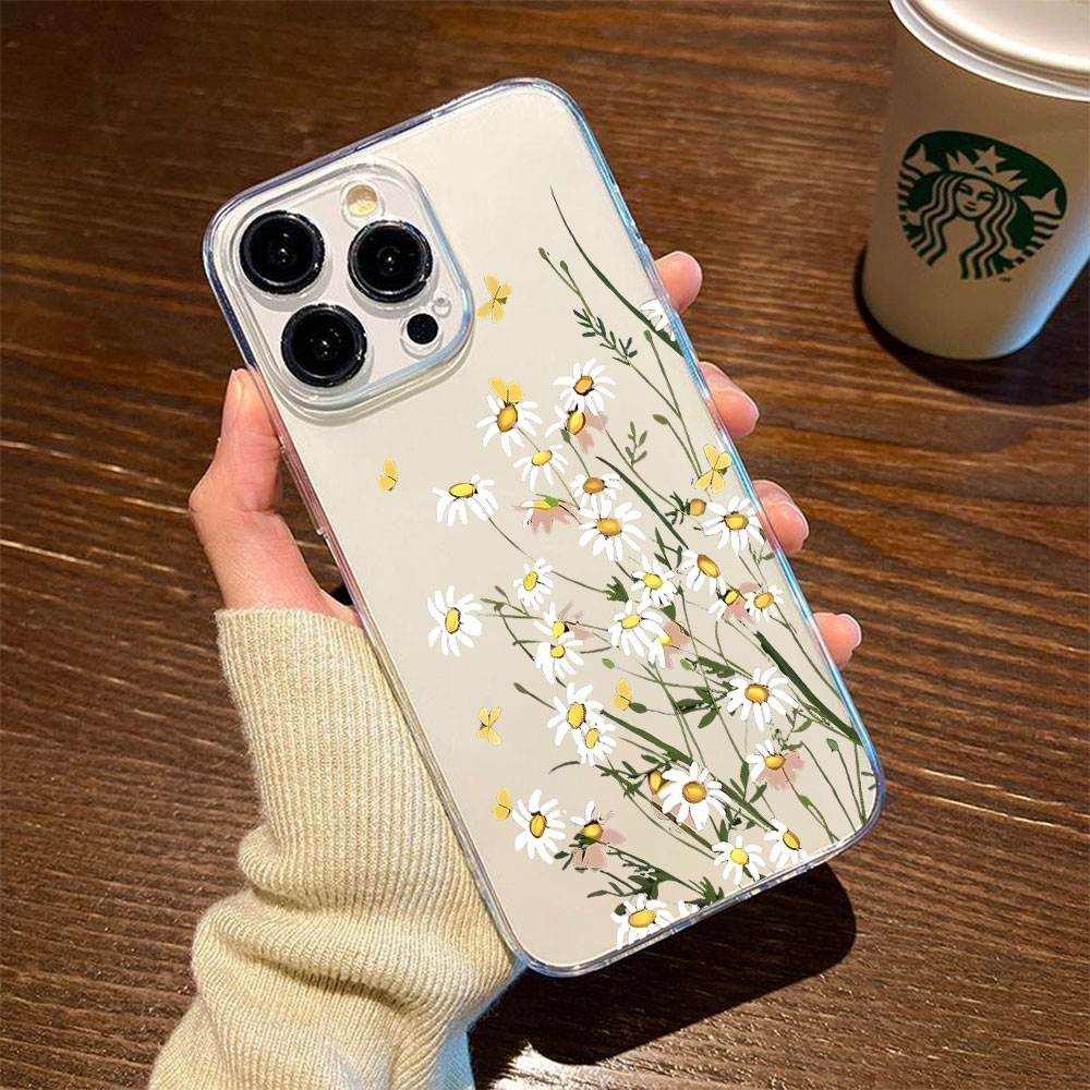 Phone Cases Iphone 16 Pro Max - เคสโทรศัพท์ลายดอกเดซี่ใหม่ สำหรับ iPhone 13 12 Mini