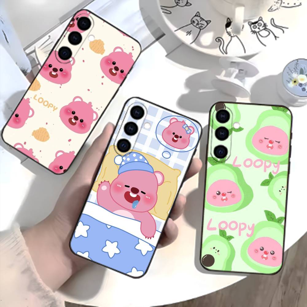 Phone Cases Loopy - น่ารักการ์ตูนเอ็ม-ลูปปี้เคสโทรศัพท์สำหรับซัมซุงกาแล็กซี่ A73,A72,A71,A70,A52,A51 อื่นๆปกสีดำนุ่ม