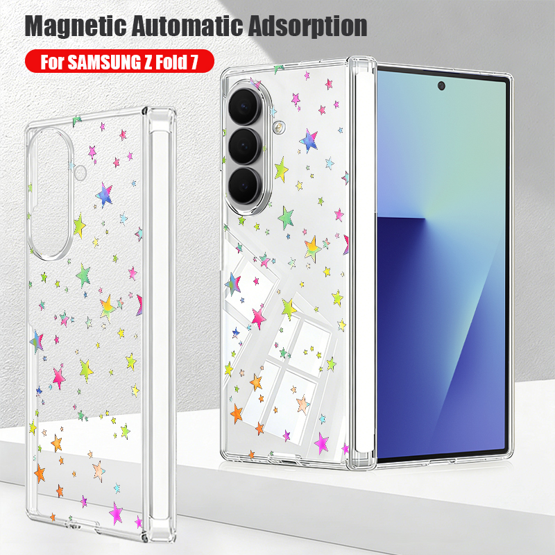 Phone Cases Z Fold 6 - เคสโทรศัพท์แบบแม่เหล็กดูดติดอัตโนมัติสำหรับ Samsung Galaxy Z Fold 8
