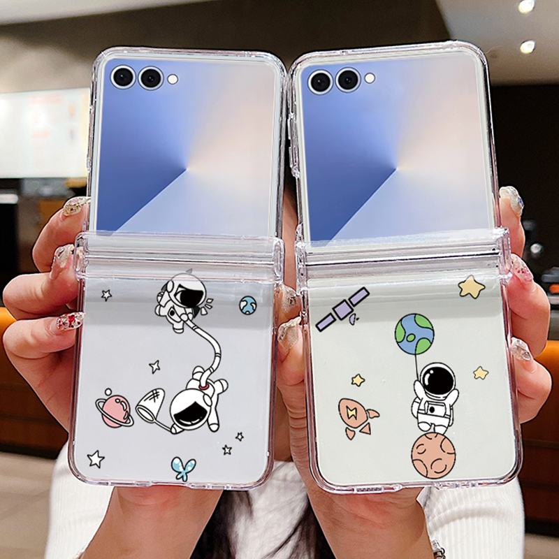 Phone Cases Z Fold 6 - รูปแบบนักบินอวกาศพับเคสโทรศัพท์สําหรับ Samsung Galaxy Z Flip 7