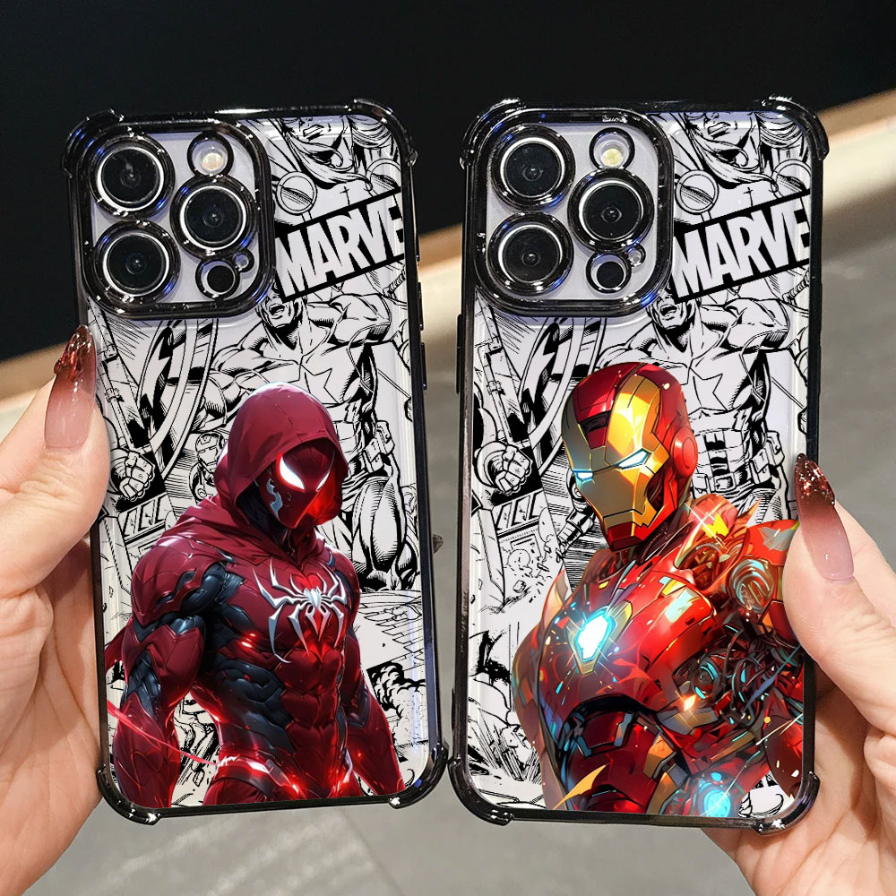 Phone Cases For Samsung A14 - เคสไอโฟนสุดหรู ลายไอรอนสไปเดอร์แมน กัปตันอเมริกา สำหรับ iPhone 17E