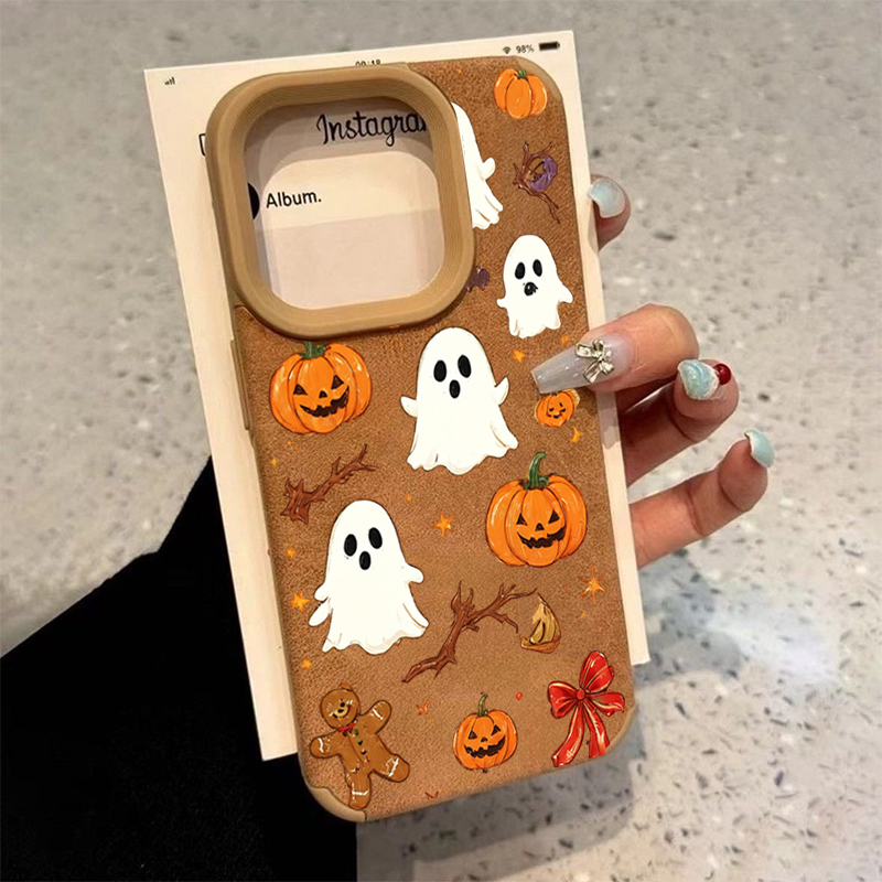 Phone Cases Xr Cute - เคสโทรศัพท์ลายผีฟักทองน่ารักสำหรับฮาโลวีน สำหรับ iPhone 17 Pro MAX