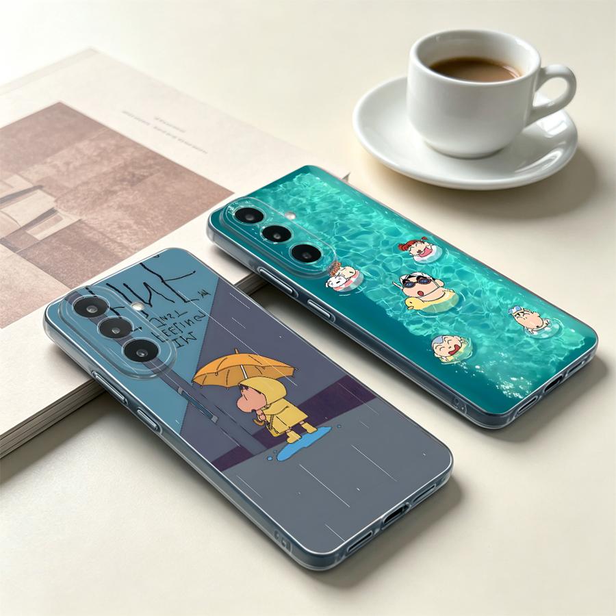 Phone Cases For Samsung A14 - เคสโทรศัพท์ลายเด็กชายกับร่มสีเหลืองสำหรับ Samsung Galaxy A14 A16 A52