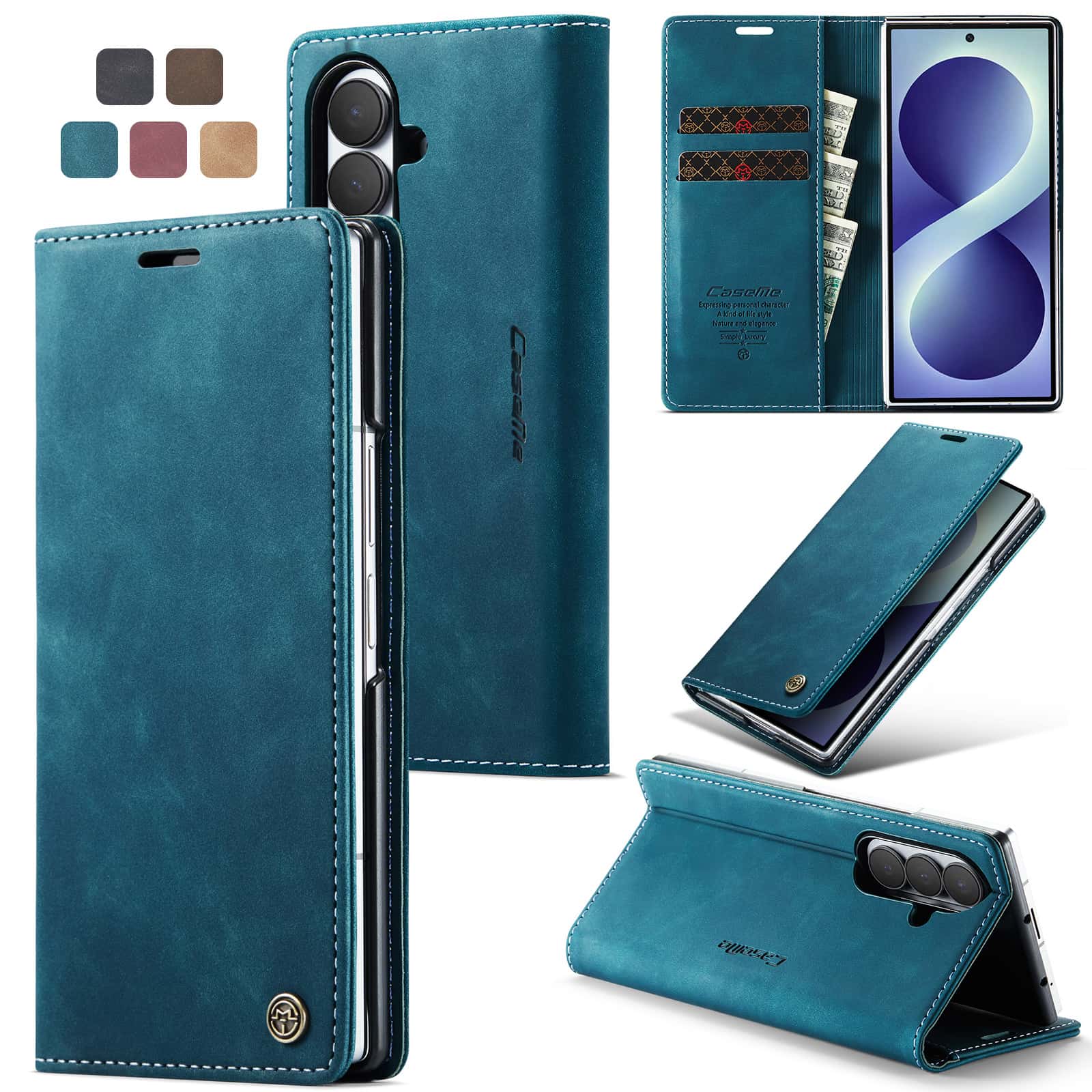 เคสหนังแบบพับได้สำหรับ Samsung - Leather Folio Wallet Case บทวิจารณ์และราคา