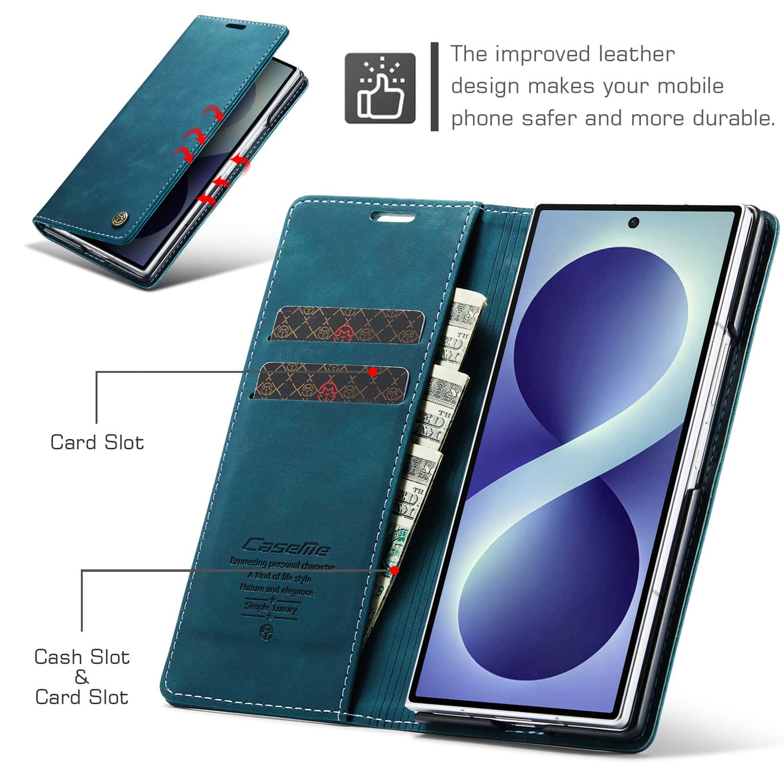 เคสหนังแบบพับได้สำหรับ Samsung - Leather Folio Wallet Case บทวิจารณ์และราคา