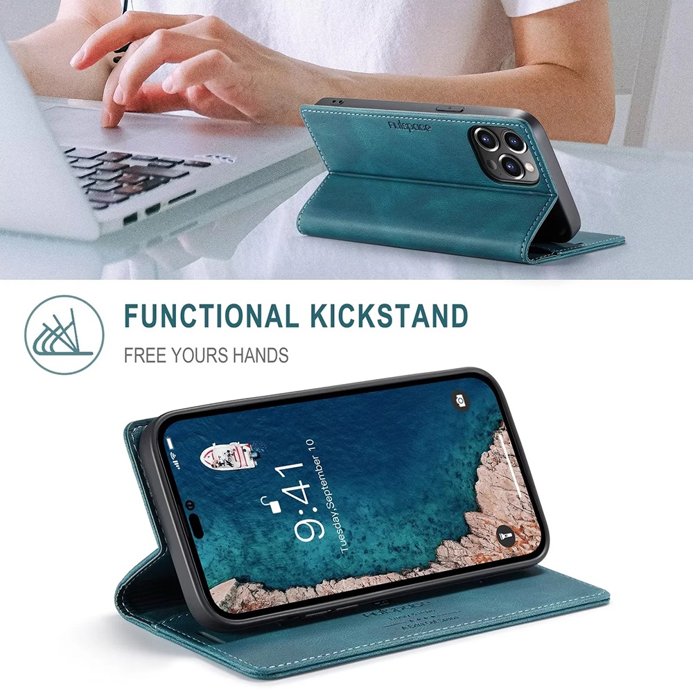 หนังสำหรับ iPhone 14 13 12 11  - Leather Folio Wallet Case บทวิจารณ์และราคา