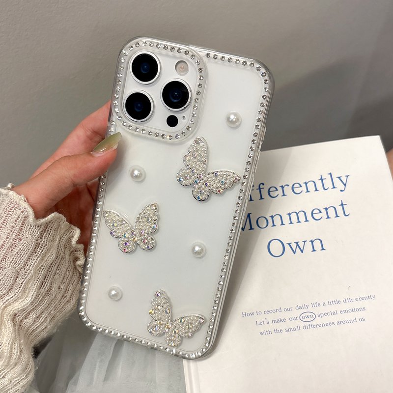 ผีเสื้อมุกBlingเพชรใสสําหรับHo - Phone Cases Loopy บทวิจารณ์และราคา