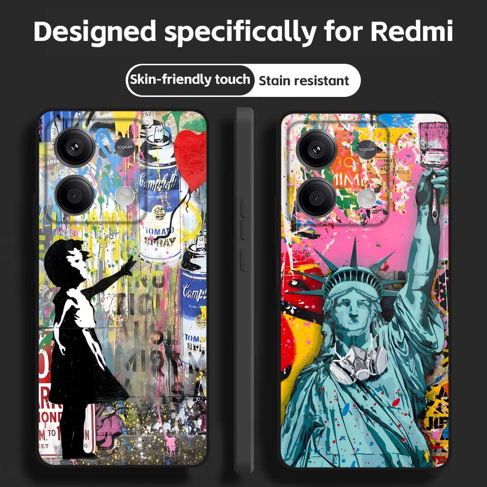 Banksy Graffiti Artเคสโทรศัพท์ - Phone Cases Xiaomi Redmi 12 บทวิจารณ์และราคา