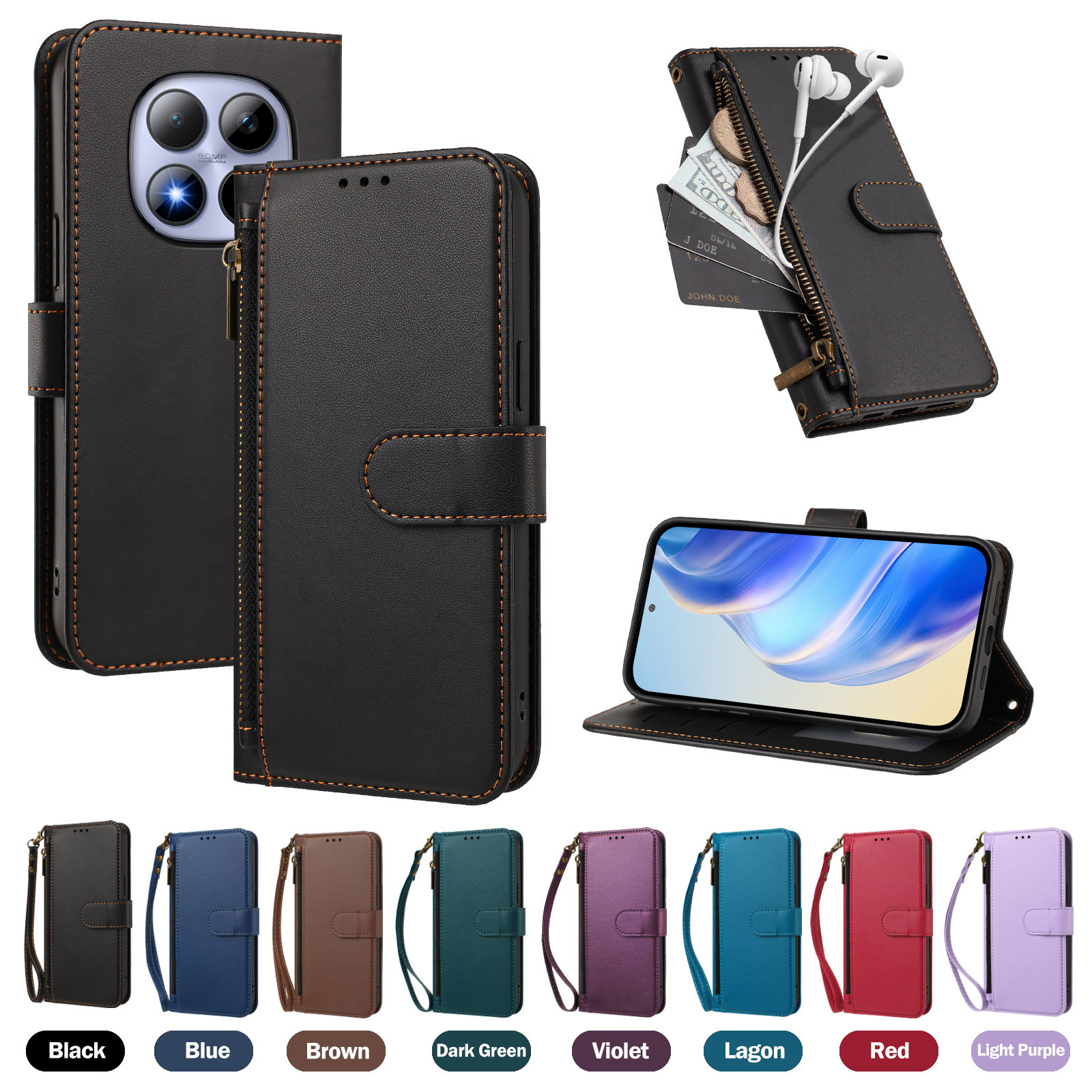 เคสโทรศัพท์แบบพับได้พร้อมแม่เห - Leather Folio Wallet Case บทวิจารณ์และราคา