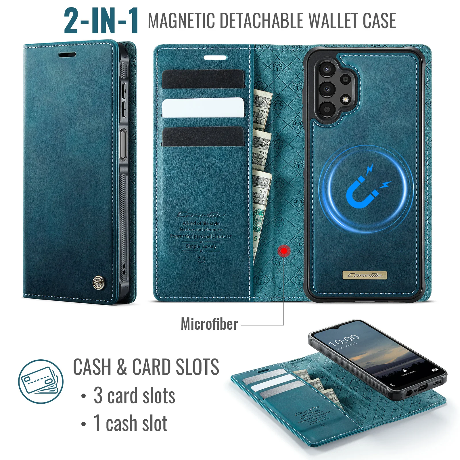 เคส Caseme-C49 แบบพับได้พร้อมต - Leather Folio Wallet Case บทวิจารณ์และราคา