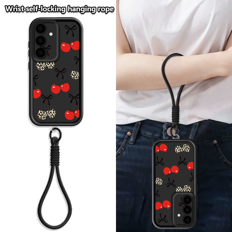 เคสโทรศัพท์ลายเชอร์รี่พร้อมสาย - Phone Cases Android บทวิจารณ์และราคา