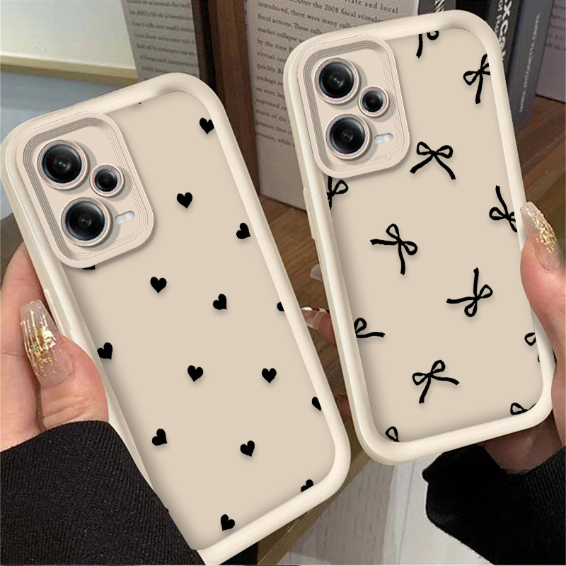 เคสโทรศัพท์ลายโบว์รูปหัวใจสีดำ - Phone Cases Xiaomi Redmi 12 บทวิจารณ์และราคา